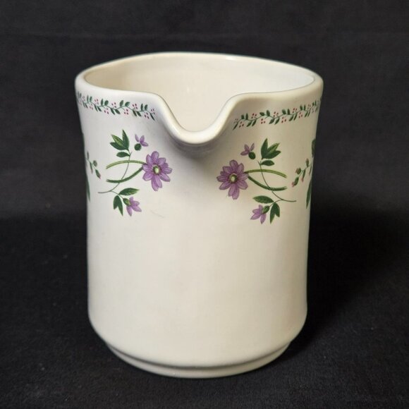 Vintage 1993 Farberware Stoneware Creamer 3-3/4" English Garden Pattern Floral - Picture 2 of 8
